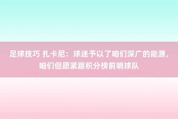 足球技巧 扎卡尼：球迷予以了咱们深广的能源，咱们但愿紧跟积分榜前哨球队